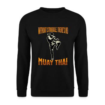 Muay Thai Boxing Muay Thai - Unisex Pullover - Schwarz - Vorne - Alina (178cm) & Michal (187cm)