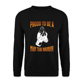 Muay Thai Boxing Muay Thai - Unisex Pullover - Schwarz - Vorne - Alina (178cm) & Michal (187cm)