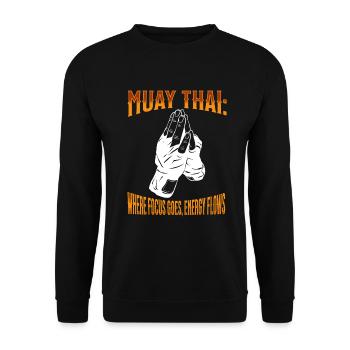 Muay Thaï Boxe Muay Thaï - Sweat-shirt Unisexe - noir - Devant - Alina (178cm) & Michal (187cm)