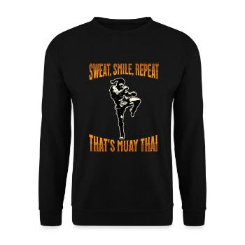Muay Thai Boxe Muay Thai - Sweat-shirt Unisexe - noir - Devant - Alina (178cm) & Michal (187cm)