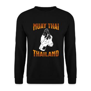 Muay Thai Boxe Muay Thai - Sweat-shirt Unisexe - noir - Devant - Alina (178cm) & Michal (187cm)