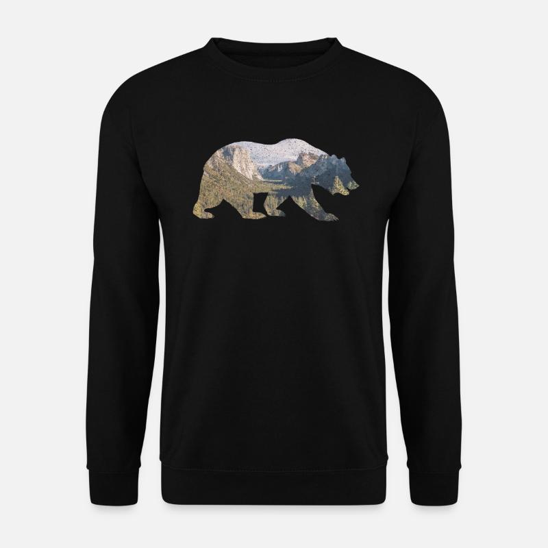 Rocky Mountains Bär - Unisex Pullover - Schwarz