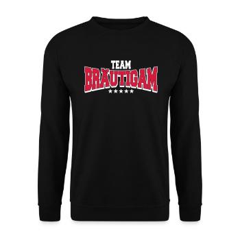 Team groom - bachelor party - JGA marriage - Unisex Sweatshirt - black - Front - Alina (178cm) & Michal (187cm)