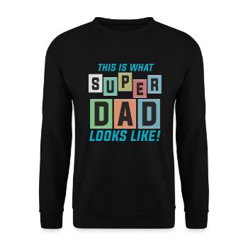 Grand papa! - Père / Papa - Tshirt - Cadeau - Sweat-shirt Unisexe - noir - Devant - Alina (178cm) & Michal (187cm)