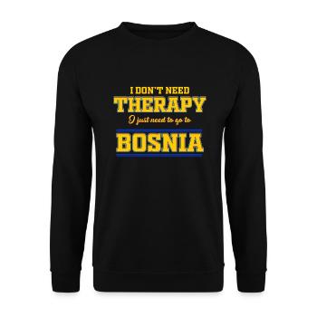 Bosnien T-shirt / Geschenkidee / Männer / Frauen - Unisex Pullover - Schwarz - Vorne - Alina (178cm) & Michal (187cm)