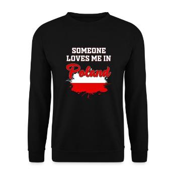 T-shirt Pologne / Idée cadeau / Homme / Femme - Sweat-shirt Unisexe - noir - Devant - Alina (178cm) & Michal (187cm)