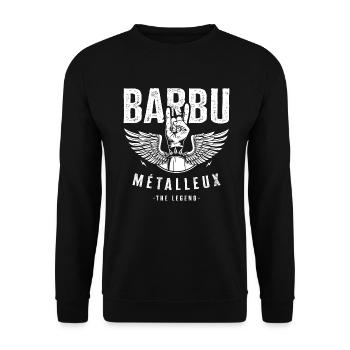 Barbu métalleux cadeau drôle humour métal rock - Sweat-shirt Unisexe - noir - Devant - Alina (178cm) & Michal (187cm)