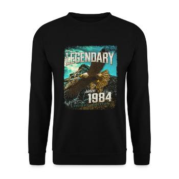 Legendary since 1984 - Unisex Sweatshirt - black - Front - Alina (178cm) & Michal (187cm)