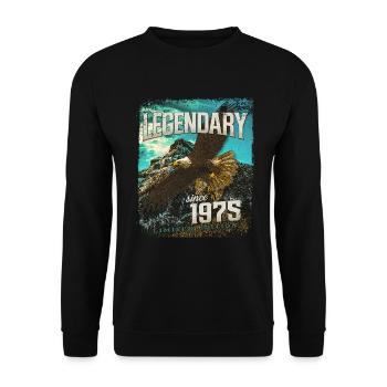 Legendary since 1975 - Unisex Sweatshirt - black - Front - Alina (178cm) & Michal (187cm)
