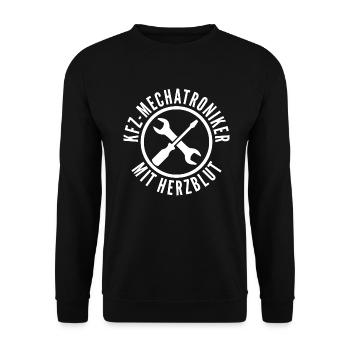 Automotive mechatronics Automotive mechatronics - Unisex Sweatshirt - black - Front - Alina (178cm) & Michal (187cm)