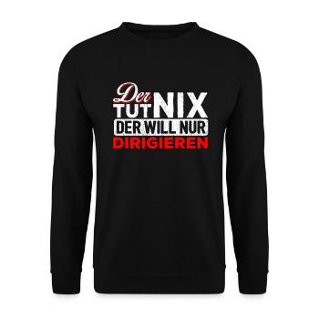 Chorleiter Dirigent Chor Gesangschor - Unisex Pullover - Schwarz - Vorne - Alina (178cm) & Michal (187cm)
