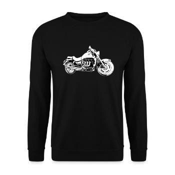 Motorcycle Rocket 3 Roadster Bike - Unisex Sweatshirt - black - Front - Alina (178cm) & Michal (187cm)