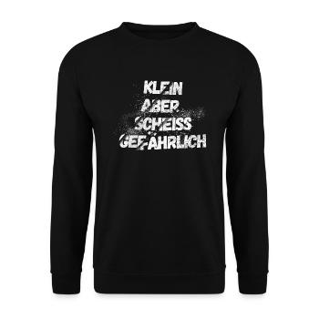 klein aber gefährlich - Unisex Pullover - Schwarz - Vorne - Alina (178cm) & Michal (187cm)