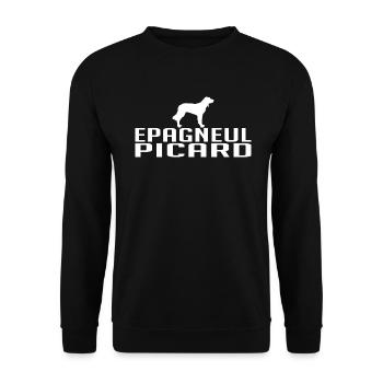 EPAGNEUL PICARD Hunderasse Hund Jagdhunde Wilsigns - Unisex Pullover - Schwarz - Vorne - Alina (178cm) & Michal (187cm)