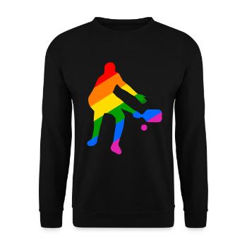 Gay Pride Pickleball - Sweat-shirt Unisexe - noir - Devant - Alina (178cm) & Michal (187cm)