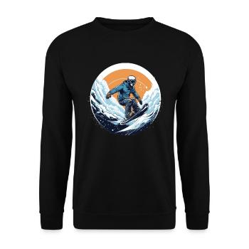 Snowboard ou ski puis après-ski - Sweat-shirt Unisexe - noir - Devant - Alina (178cm) & Michal (187cm)