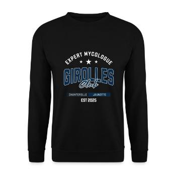 Expert mycologue girolles club - Sweat-shirt Unisexe - noir - Devant - Alina (178cm) & Michal (187cm)