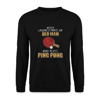 Ping Pong Sport cadeau de ping-pong - Sweat-shirt Unisexe - noir - Devant - Alina (178cm) & Michal (187cm)