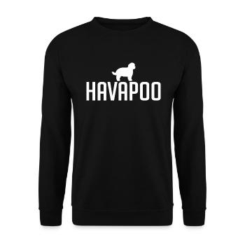 Havapoo Hunderasse Hunde Hund Wilsigns - Unisex Pullover - Schwarz - Vorne - Alina (178cm) & Michal (187cm)