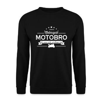 Motobro Superbike (Vector) - Unisex Pullover - Schwarz - Vorne - Alina (178cm) & Michal (187cm)