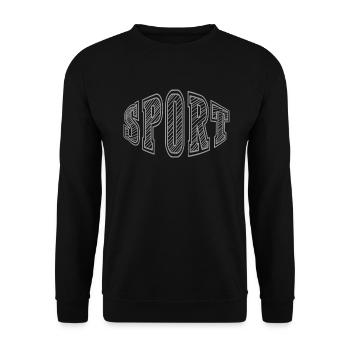 Sport - texte simple - Sweat-shirt Unisexe - noir - Devant - Alina (178cm) & Michal (187cm)