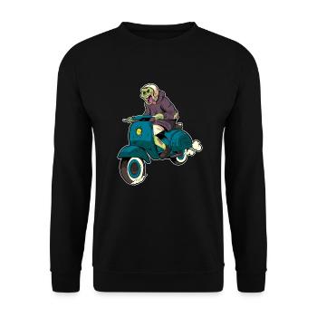 Halloween scooter driver scooter zombie gift - Unisex Sweatshirt - black - Front - Alina (178cm) & Michal (187cm)
