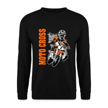 Kinder Motocross - KIDS MX - Unisex Sweatshirt - black - Front - Alina (178cm) & Michal (187cm)