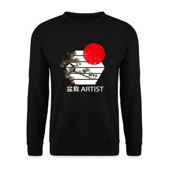 BONSAI Yamadori Bonsai Master Bonsai Show - Unisex Sweatshirt - black - Front - Alina (178cm) & Michal (187cm)