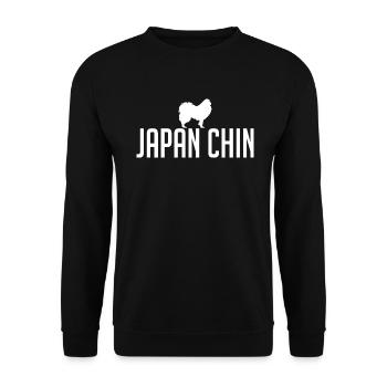 JAPON CHIN Race Chien Chien Chiens Wilsigns - Sweat-shirt Unisexe - noir - Devant - Alina (178cm) & Michal (187cm)