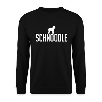Schnoodle Hunderasse Hund Hunde Wilsigns - Unisex Pullover - Schwarz - Vorne - Alina (178cm) & Michal (187cm)