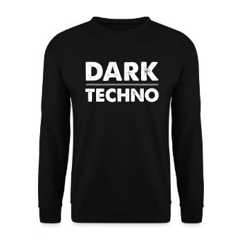 Dark Techno Vintage Bold - Unisex Pullover - Schwarz - Vorne - Alina (178cm) & Michal (187cm)