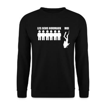 Diving | Diver Gift - Unisex Sweatshirt - black - Front - Alina (178cm) & Michal (187cm)