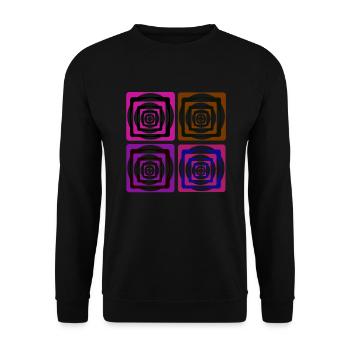 Art géométrique - Sweat-shirt Unisexe - noir - Devant - Alina (178cm) & Michal (187cm)