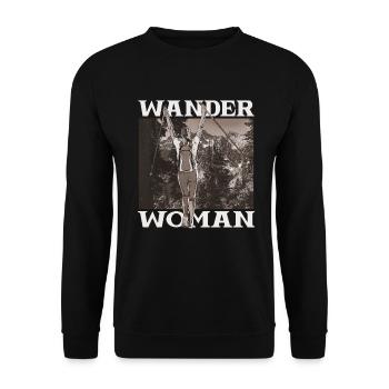 Wander Woman - Unisex Pullover - Schwarz - Vorne - Alina (178cm) & Michal (187cm)