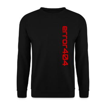 error404 red - Unisex Pullover - Schwarz - Vorne - Alina (178cm) & Michal (187cm)