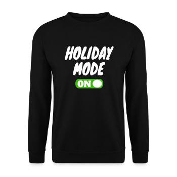 Holiday Fashion on Holiday Holiday Vacation - Unisex Sweatshirt - black - Front - Alina (178cm) & Michal (187cm)