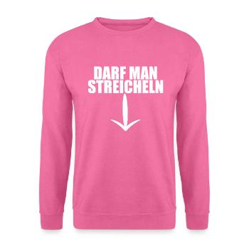 Darf man streicheln - Bauch Dick Bierbauch - Unisex Pullover - Pink - Vorne