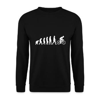 Mountain biking mountain bike gift idea evolution - Unisex Sweatshirt - black - Front - Alina (178cm) & Michal (187cm)