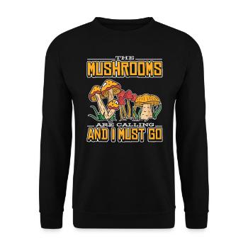 Appelle les champignons et je dois aller ramasser les champignons - Sweat-shirt Unisexe - noir - Devant - Alina (178cm) & Michal (187cm)