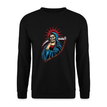 Santa Muerte La Calavera Catrina Veillée - Sweat-shirt Unisexe - noir - Devant - Alina (178cm) & Michal (187cm)