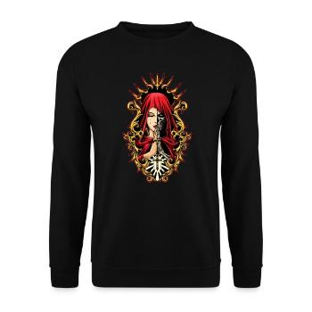 Santa Muerte pleure les morts - Sweat-shirt Unisexe - noir - Devant - Alina (178cm) & Michal (187cm)