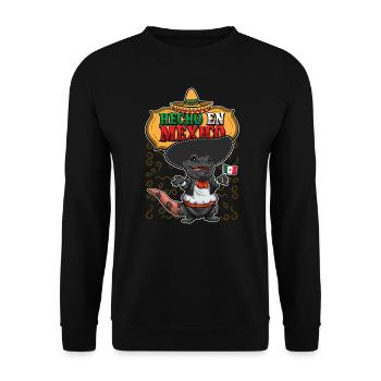 Hecho En Mexico Gila Monster Mexican Animals - Unisex Sweatshirt - black - Front - Alina (178cm) & Michal (187cm)