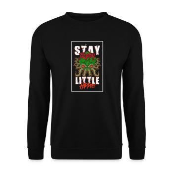 Séjour Trippy Little Hippie Weed Cannabis 420 - Sweat-shirt Unisexe - noir - Devant - Alina (178cm) & Michal (187cm)