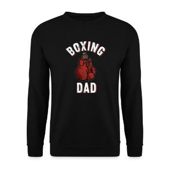 Boxing Dad Fist Fight Sparring Boxing Gloves - Unisex Sweatshirt - black - Front - Alina (178cm) & Michal (187cm)