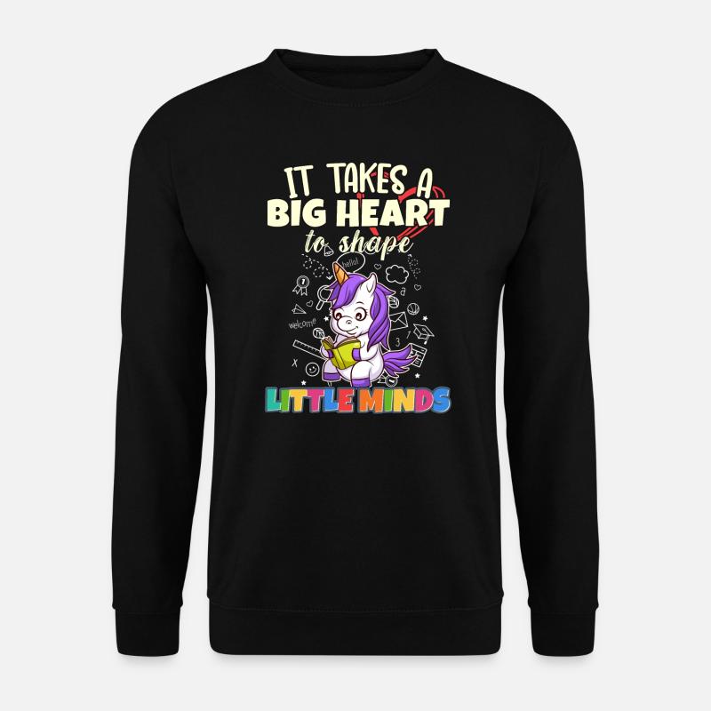It Takes A Big Heart To Shape Little Minds Teacher - Unisex Pullover - Schwarz