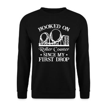 Funny Roller Coaster - Unisex Pullover - Schwarz - Vorne - Alina (178cm) & Michal (187cm)