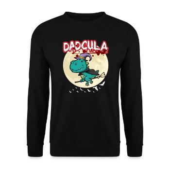Dadcula Dracula Vampire Papa Drôle Fête d’Halloween - Sweat-shirt Unisexe - noir - Devant - Alina (178cm) & Michal (187cm)