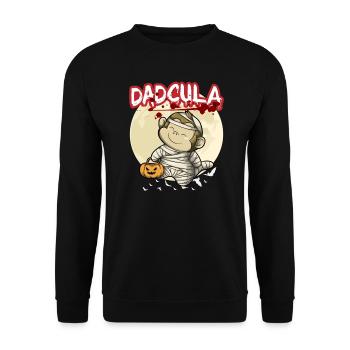 Dadcula Dracula Vampire Papa Drôle Fête d’Halloween - Sweat-shirt Unisexe - noir - Devant - Alina (178cm) & Michal (187cm)