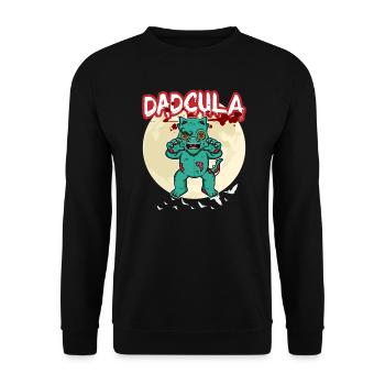 Dadcula Dracula Vampire Papa Drôle Fête d’Halloween - Sweat-shirt Unisexe - noir - Devant - Alina (178cm) & Michal (187cm)