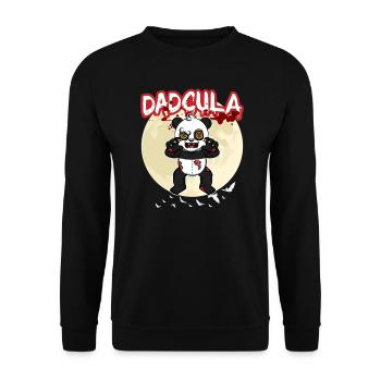 Dadcula Dracula Vampire Papa Drôle Fête d’Halloween - Sweat-shirt Unisexe - noir - Devant - Alina (178cm) & Michal (187cm)